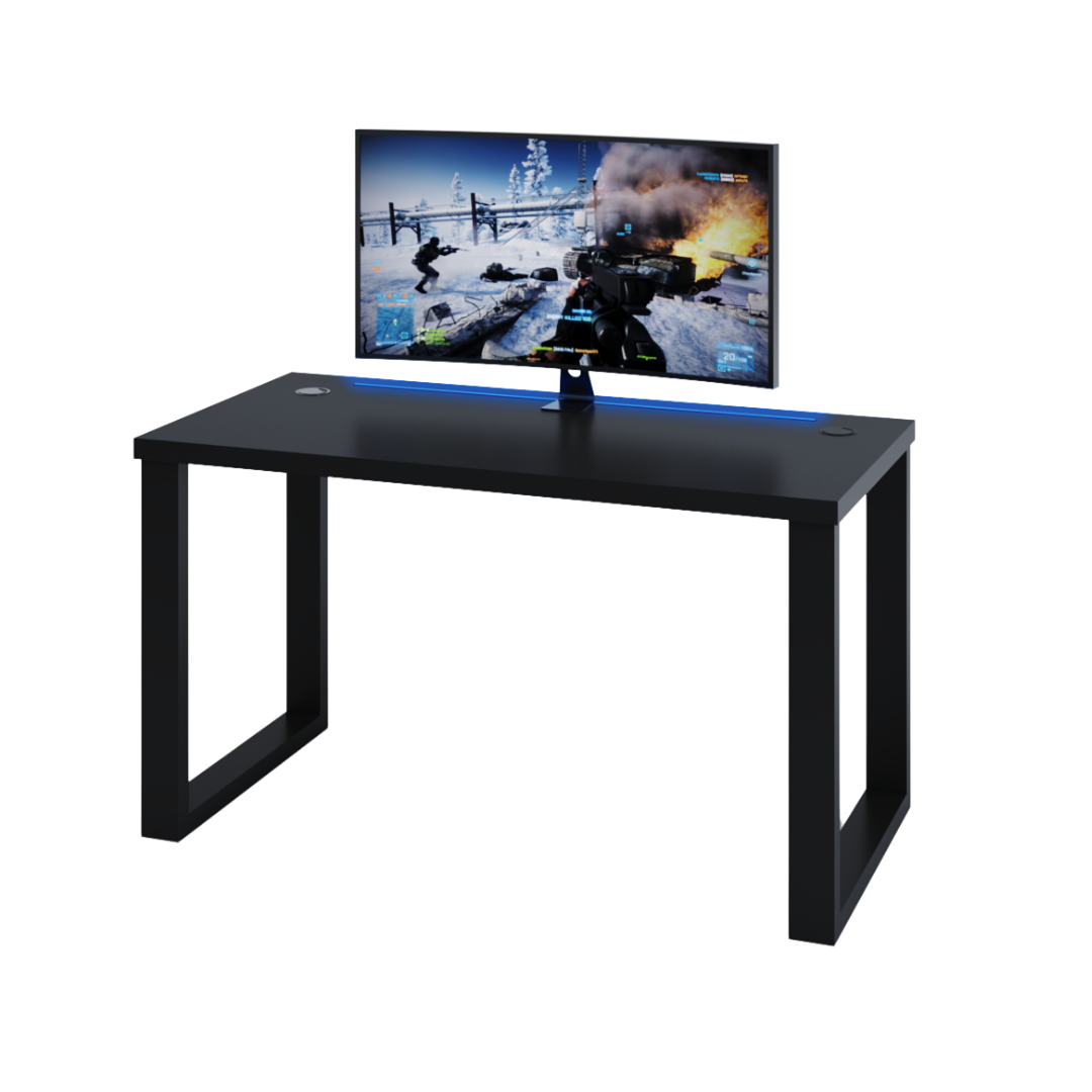 Bureau Gaming Gamer Professionnel pour Ordinateur PC Bureau de Travail Noir - Détails