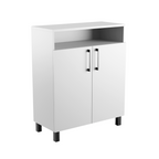Commode d'Entrée avec Étagères Amarante Rangement Blanc - Vue principale