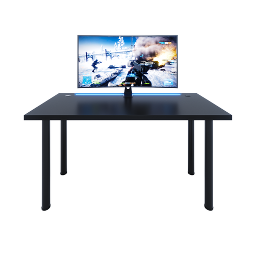 Bureau Gaming Gamer Professionnel pour Ordinateur PC Bureau de Travail Profondeur 50-80cm Noir - Vue principale