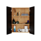 Meuble Suspendu pour WC Suspendu Geberit Rangement Chêne Doré - Détails