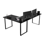 Bureau d'Angle Gaming Gamer Professionnel pour Ordinateur PC Bureau de Travail VINI N Noir - Détails