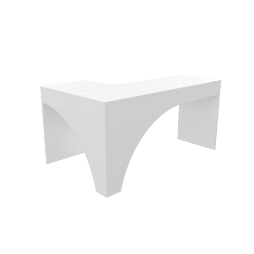 Bureau d'Angle Gaming Gamer Compact Mini pour Ordinateur PC Carbon Blanc - Détails