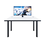 Bureau Gaming Gamer Professionnel pour Ordinateur PC Bureau de Travail Profondeur 50-80cm Blanc - Vue principale