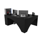 Bureau d'Angle Gaming Gamer Professionnel pour Ordinateur PC Bureau de Travail Carbon Noir - Détails