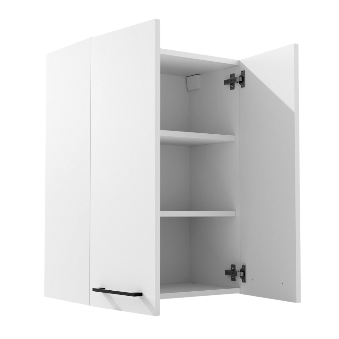 Meuble de Salle de Bain Suspendu Rangement Blanc - Détails