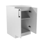 Meuble de Salle de Bain sur Pied Rangement Blanc - Détails