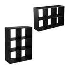 Étagère Cube Rangement Modulable Noir - Détails