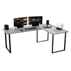 Bureau d'Angle Gaming Gamer Professionnel pour Ordinateur PC Bureau de Travail VINI N Béton Clair - Détails