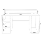 Bureau Gaming Gamer Professionnel pour Ordinateur PC Bureau de Travail Enigma Blanc - Détails