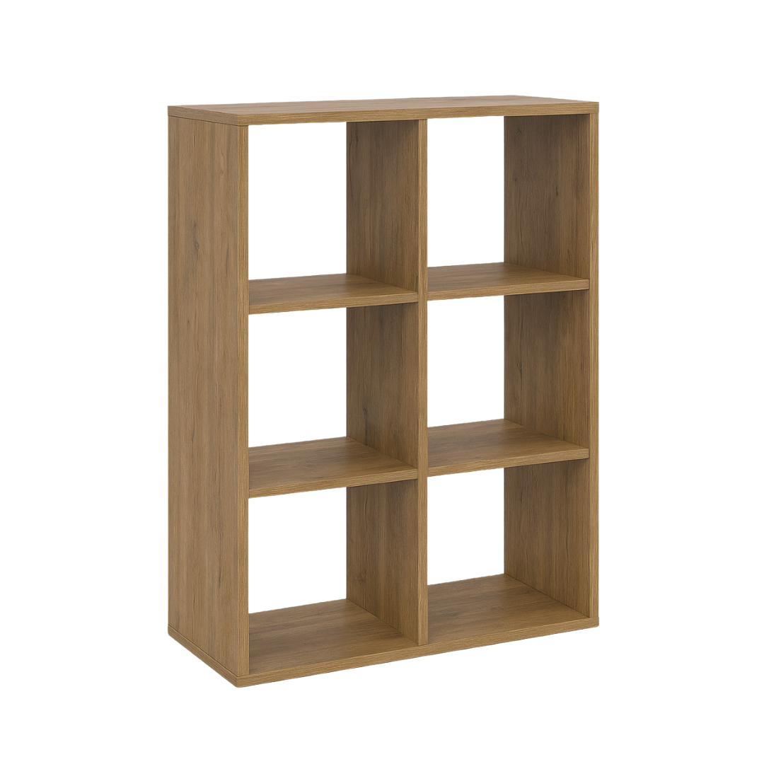 Étagère Cube Rangement Modulable Chêne Doré - Détails