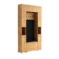 Vestiaire d'Entrée Double Complet avec Meuble à Chaussures Panneaux Capitonnés Porte-manteau 2 Meubles Étroits et Surmeubles Lova Lancelot