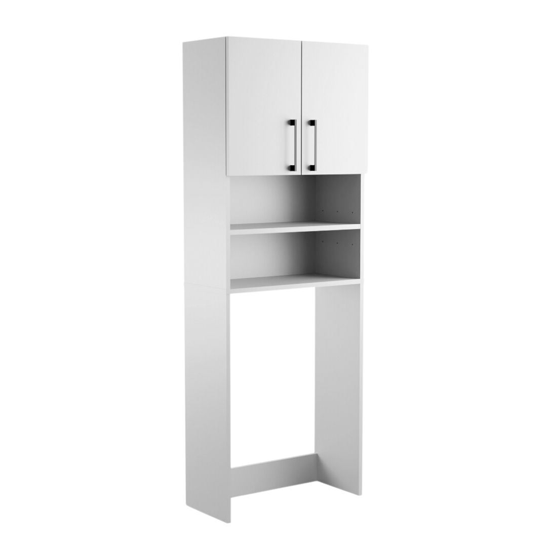 Meuble Rangement sur Pied au-dessus Lave-linge avec Bella Portes Blanc - Vue principale