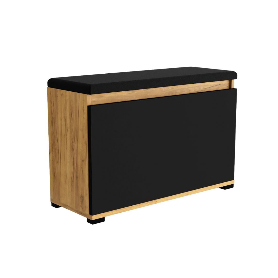 Meuble à Chaussures avec Banc d'Entrée Rangement Chêne Doré - Détails