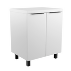 Meuble Vasque de Salle de Bain sur Pied sous Lavabo avec Tiroirs Blanc - Détails