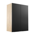 Meuble de Salle de Bain Suspendu Rangement Chêne Doré - Détails