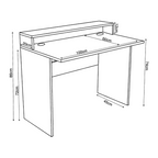 Bureau Gaming Gamer Professionnel pour Ordinateur PC Bureau de Travail Adept Noir - Détails