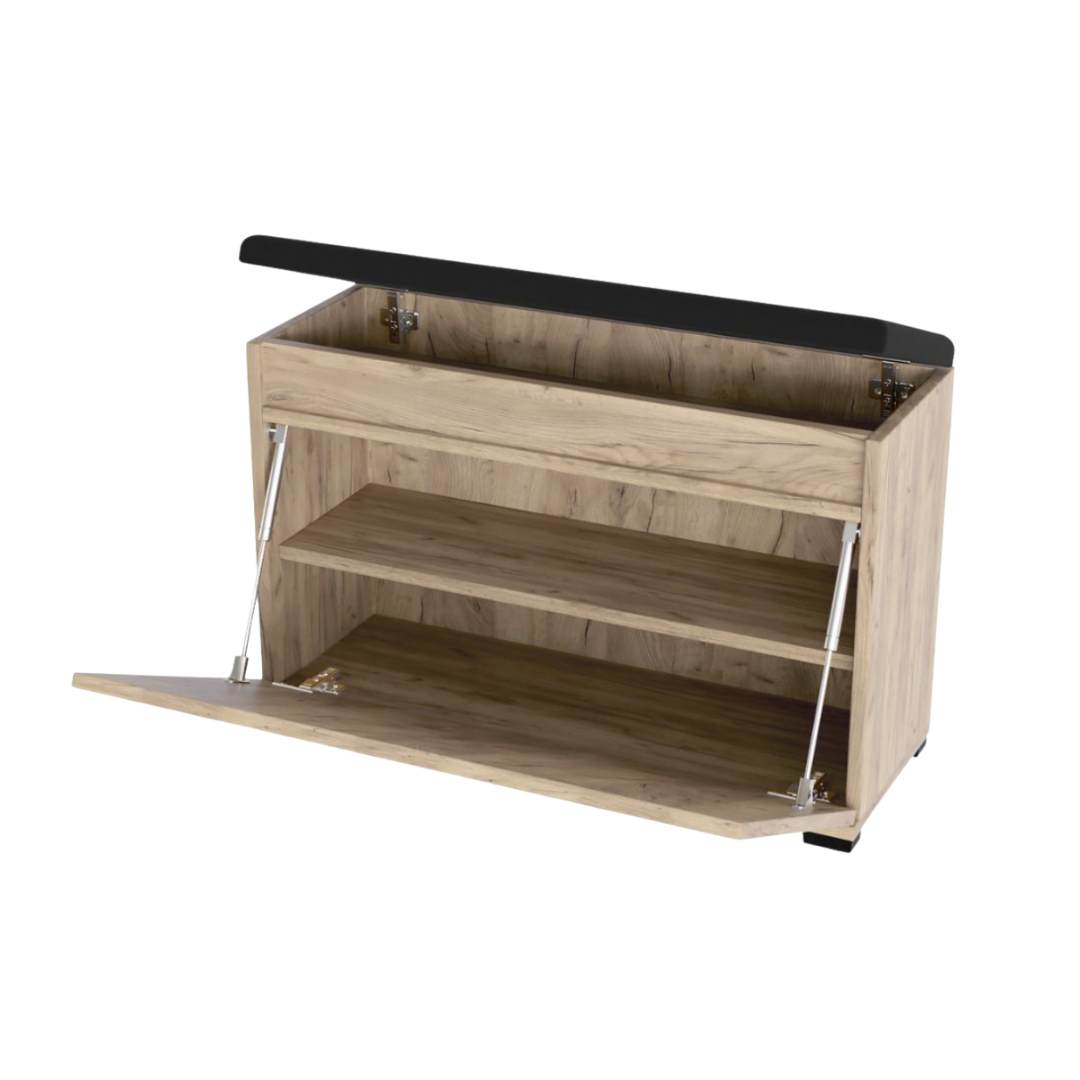 Meuble à Chaussures avec Banc d'Entrée Nova Rangement Chêne Sonoma - Vue principale