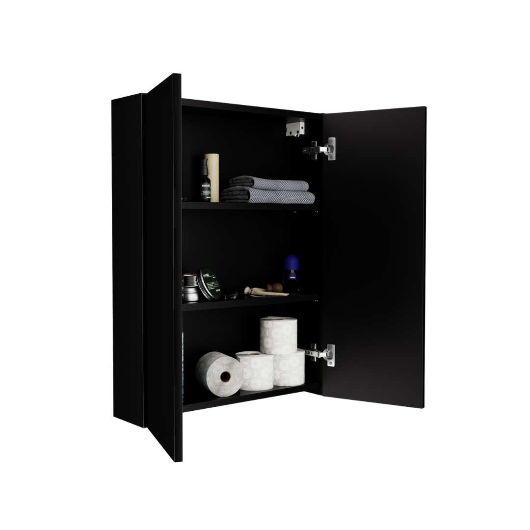 Meuble Suspendu pour WC Suspendu Geberit Rangement Noir - Détails