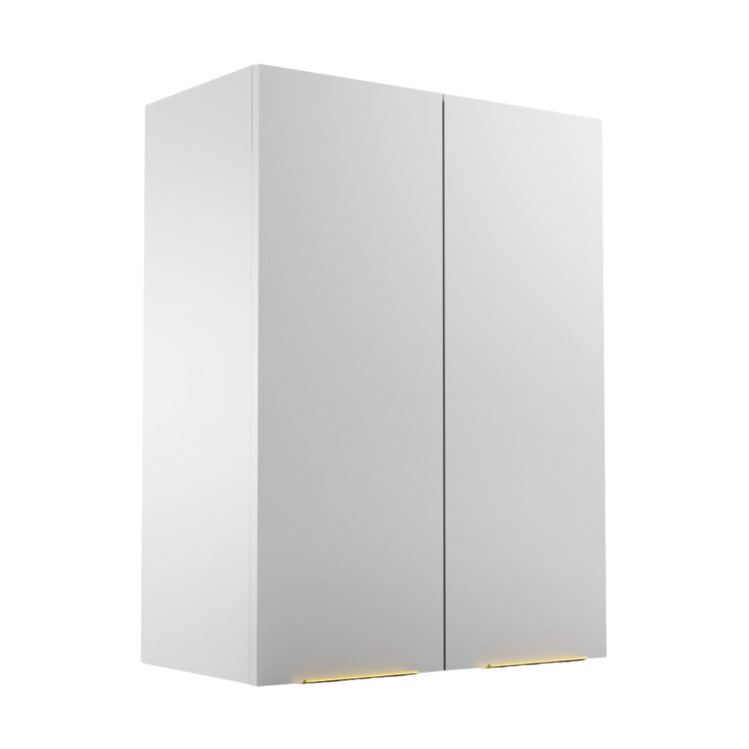 Meuble de Salle de Bain Suspendu Rangement Blanc - Détails