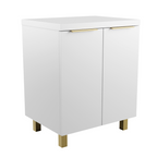 Meuble Vasque de Salle de Bain sur Pied sous Lavabo avec Tiroirs Blanc - Détails