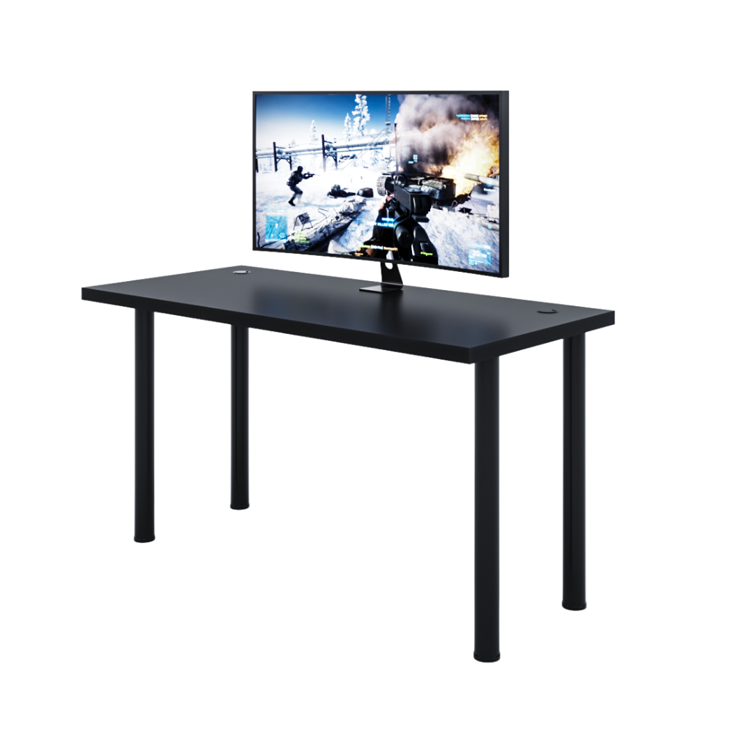 Bureau Gaming Gamer Professionnel pour Ordinateur PC Bureau de Travail Blanc - Détails