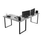 Bureau d'Angle Gaming Gamer Professionnel pour Ordinateur PC Bureau de Travail VINI N Béton Clair - Détails