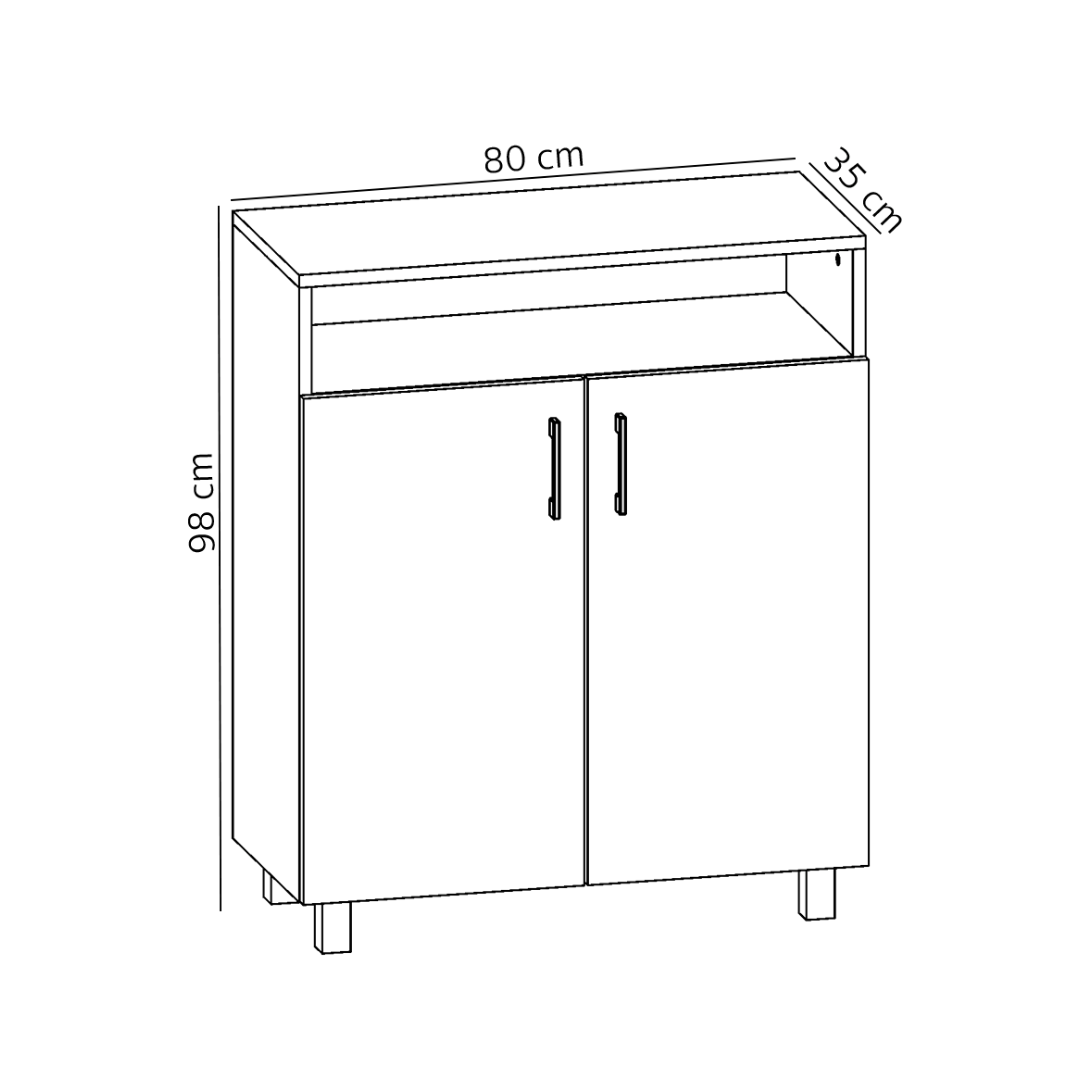 Commode d'Entrée avec Étagères Rangement Amarante Chêne Doré - Détails
