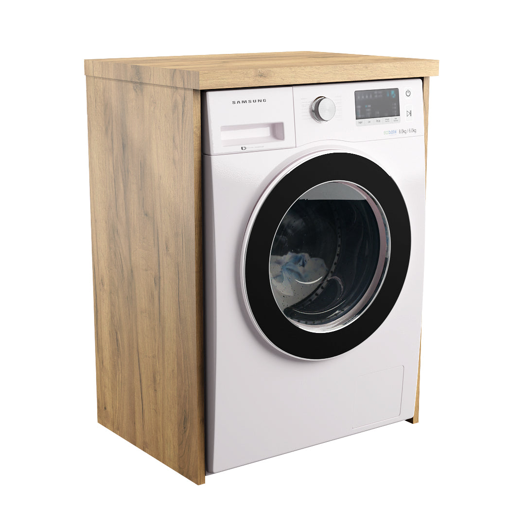 Meuble de Salle de Bain sur Lave-linge Ouvert sans Portes Lucy Chêne Doré - Vue principale