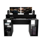 Bureau Gaming Gamer Professionnel pour Ordinateur PC Bureau de Travail Enigma Noir - Détails