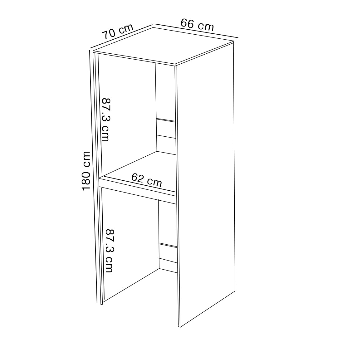 Meuble de Salle de Bain sur Lave-linge et Sèche-linge Rangement Blanc - Détails