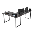 Bureau d'Angle Gaming Gamer Professionnel pour Ordinateur PC Bureau de Travail VINI N Béton Foncé - Détails