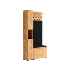Vestiaire d'Entrée Complet avec Meuble à Chaussures Panneaux Capitonnés Porte-manteau et Meuble Étroit Garderoba Lancelot - Détails