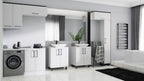 Meuble de Salle de Bain Suspendu Rangement Blanc - Détails
